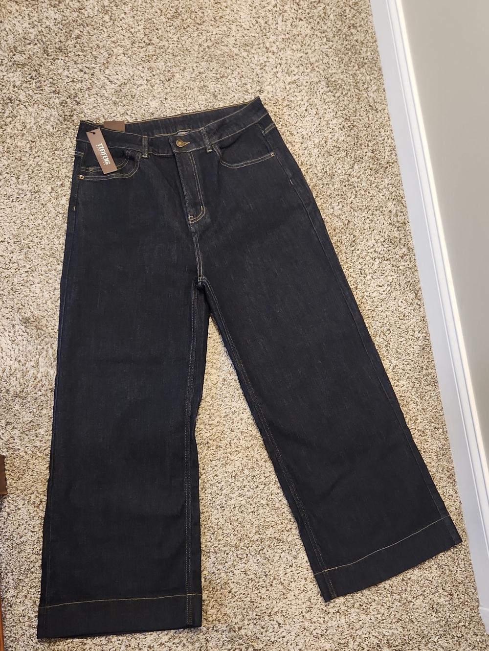 TTFIFENG Brand Wide Leg Dark Blue Women's Jeans - NWT